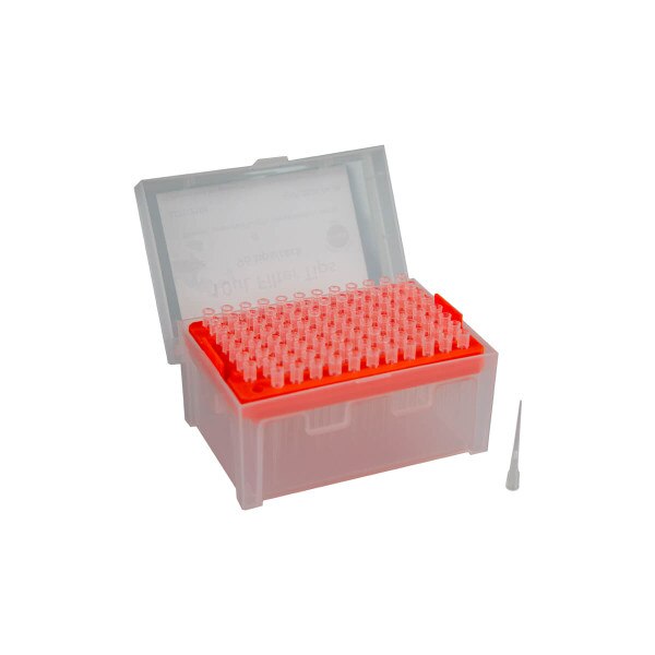 Pipet tips, 0.1 - 10ul, tip & rack